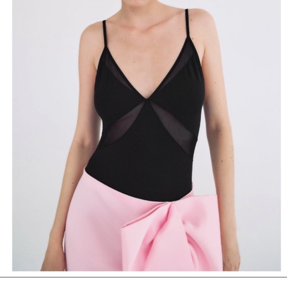 Zara Stretch Cut Out Bodysuit (Large)